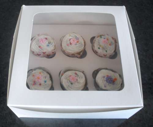 6 Hole Cupcake Box - pk of 3 - Click Image to Close